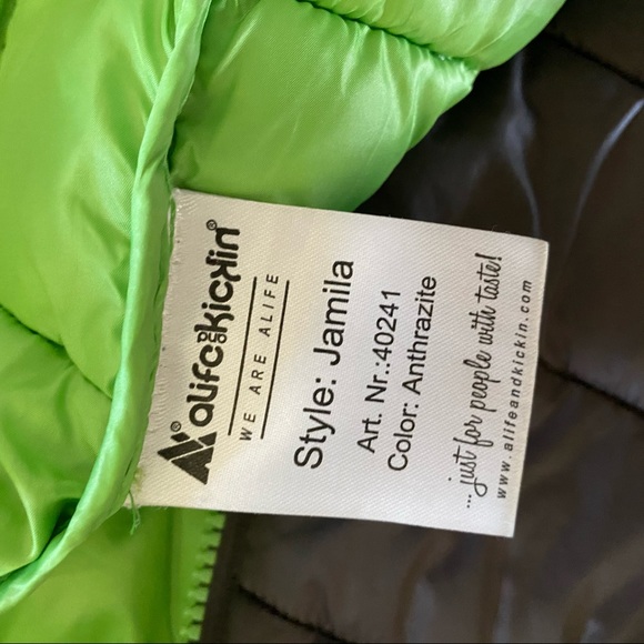 Alife & Kickin Puffer Jacket Size XS - Picture 5 of 5